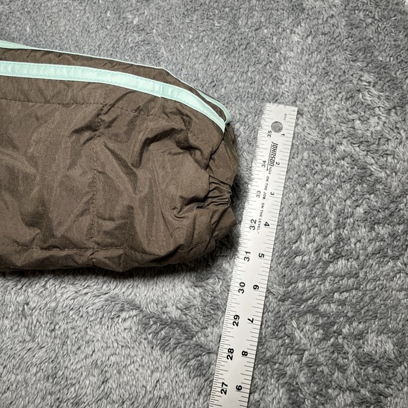 Adidas Men's Reversible Puffer Jacket To Sweater SZ S Brown/Mint Green Hoodie - Picture 8 of 16